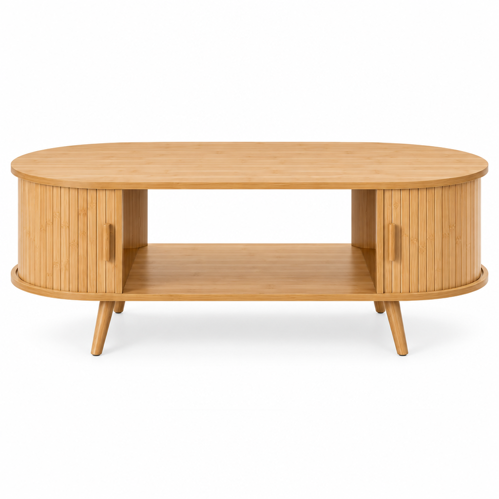 Table basse scandinave en bambou