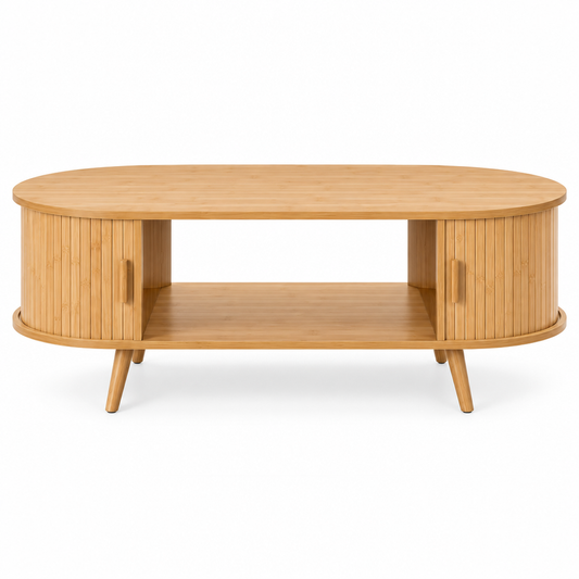 Table basse scandinave en bambou